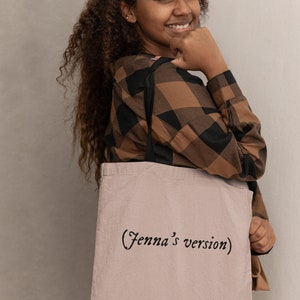 Custom Name Tote Bag: Swifty Fan Gift, Dark Mauve Polyester