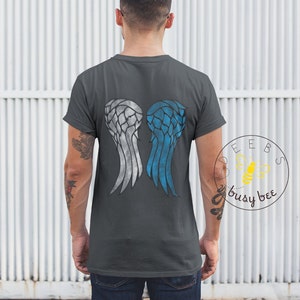 Dary Dixn Wings Tshirt, Distressed Wings on back of tee, Walker T-shirt,  Apocalypse shirt