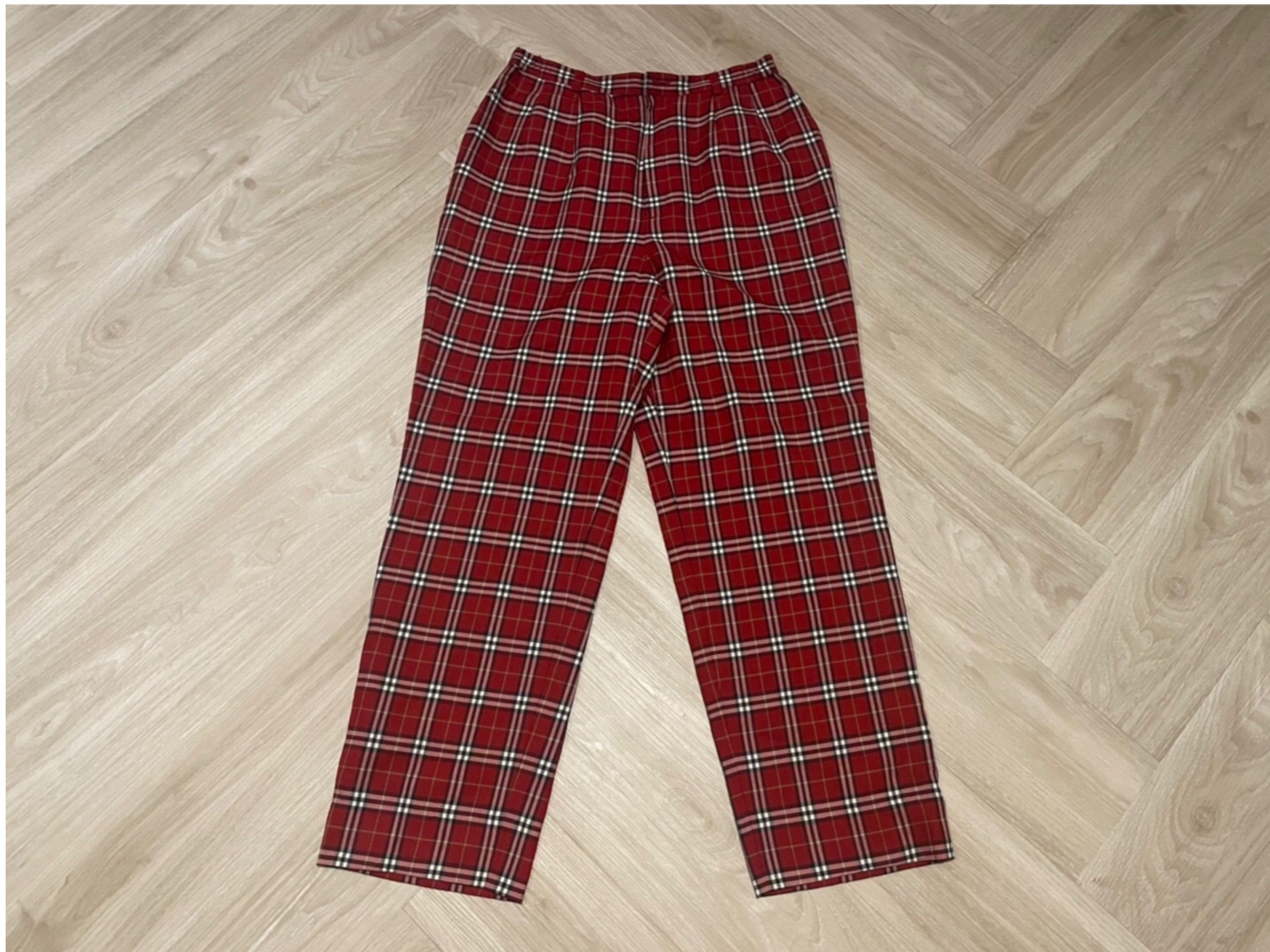 Burberry women039s pants golf nova check AUTHENTIC Trouser cotton size  10uk 6US  eBay