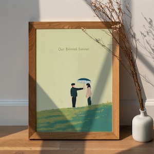 UNSER GELIEBTER SOMMER, Kdrama Minimalistischer Druck, Unsere Geliebte Sommer druckbare Illustration, Kdrama Wandkunst, digitaler Download, Kdrama Zimmerdekor