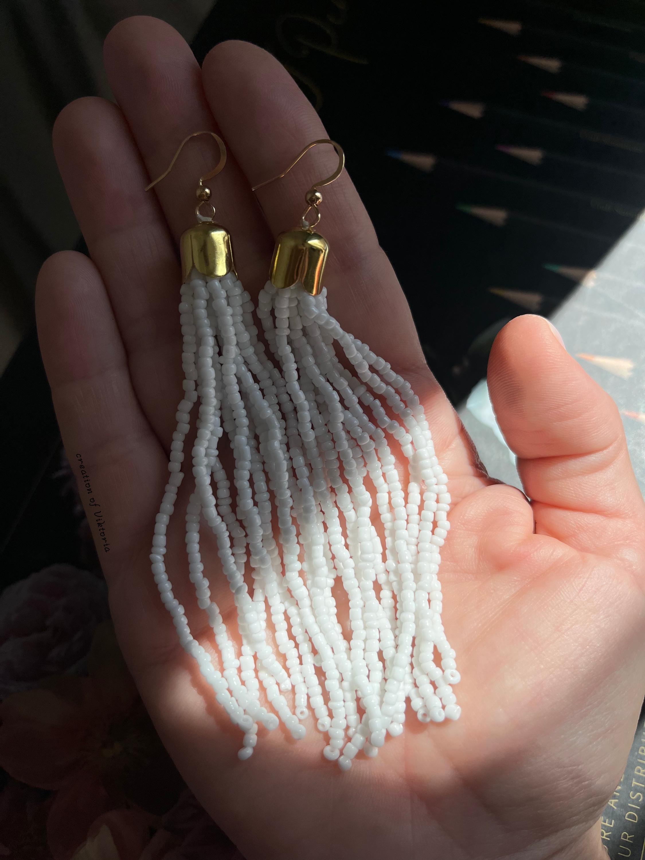 Collana perline bianche e pavè rosso con orecchini abbinati - Gioie