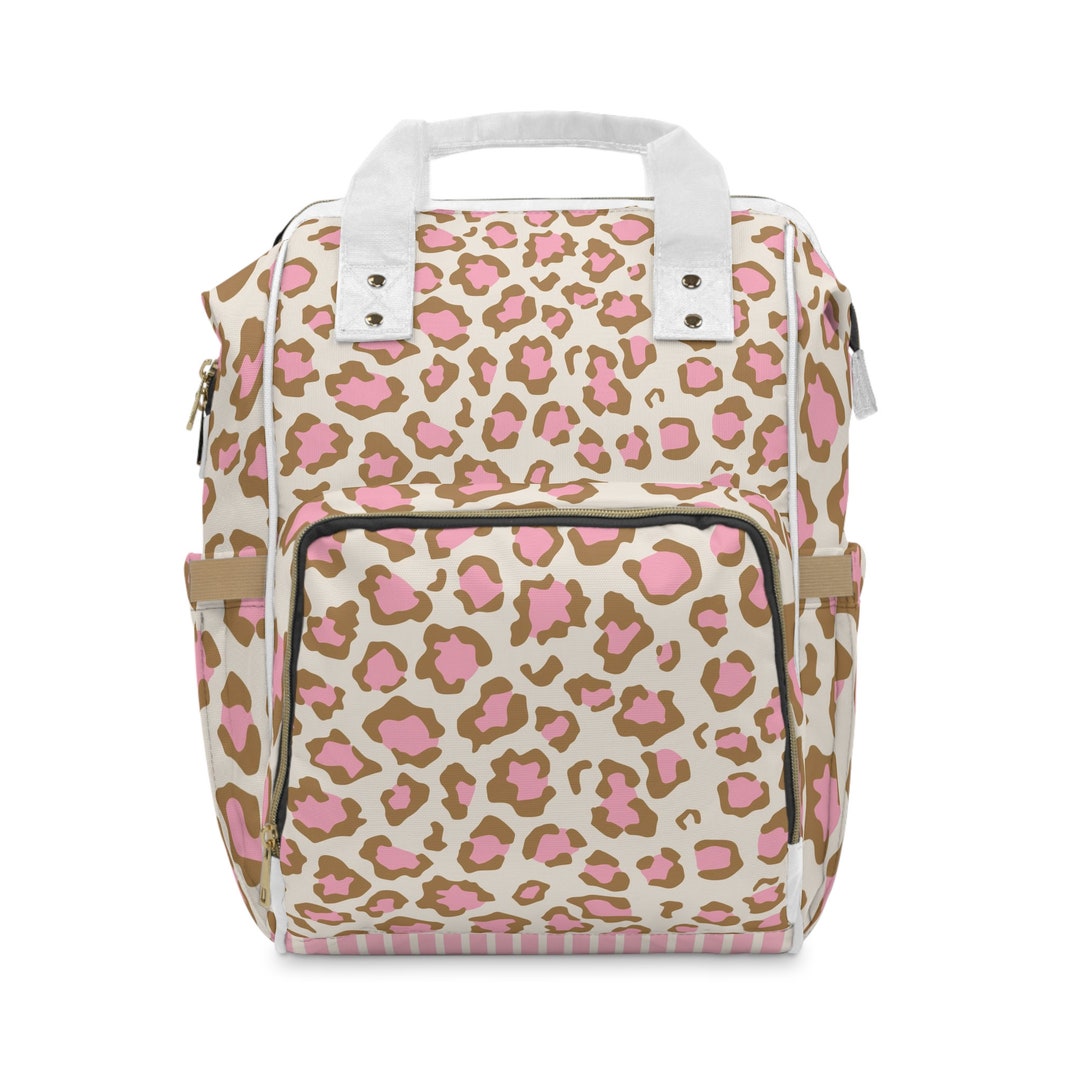 Pink Animal Print Diaper Backpack Diaper Bag Etsy