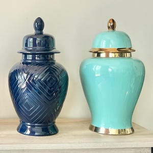 Ceramic Tinaja Ginger Jar for Yemaya/Olokun - Orisha Altar