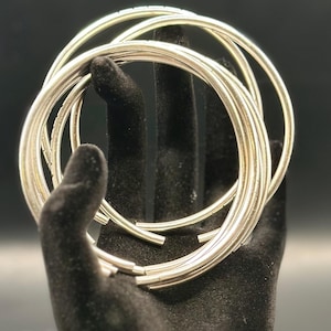 Set de Manilla de Yemaya Plata Fina .999 calibre 8 - Gruesor tradicional/Yemaya Bangle Set in Fine Silver .999 calibre 8 - espesor tradicional
