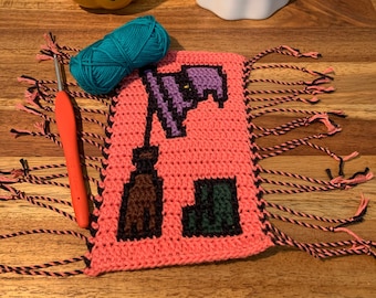Witchy Business from Mini Mosaic Motifs - Halloween | Overlay Mosaic Crochet Pattern by Aureus Designs NZ | Digital Download | PATTERN ONLY
