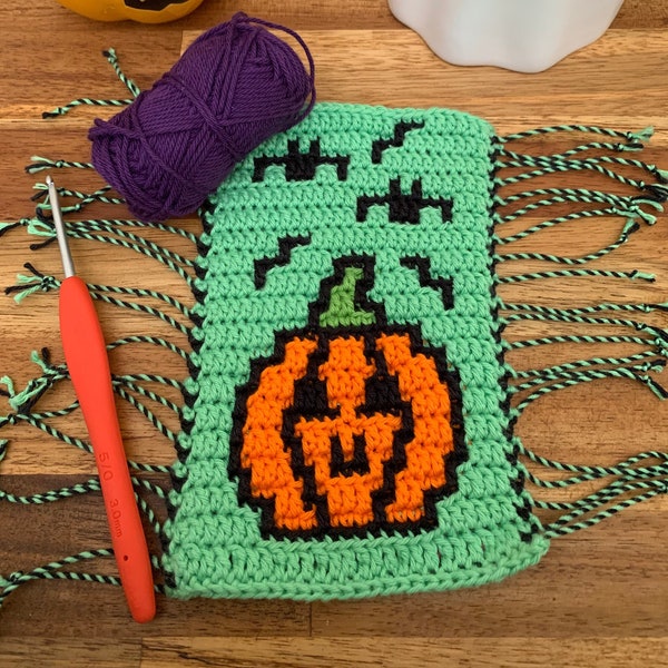 Pumpkin Pals from Mini Mosaic Motifs - Halloween | Overlay Mosaic Crochet Pattern by Aureus Designs NZ | Digital Download | PATTERN ONLY