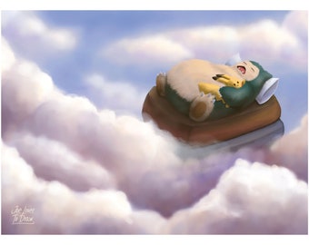 Art Print: Sleeping Snorlax