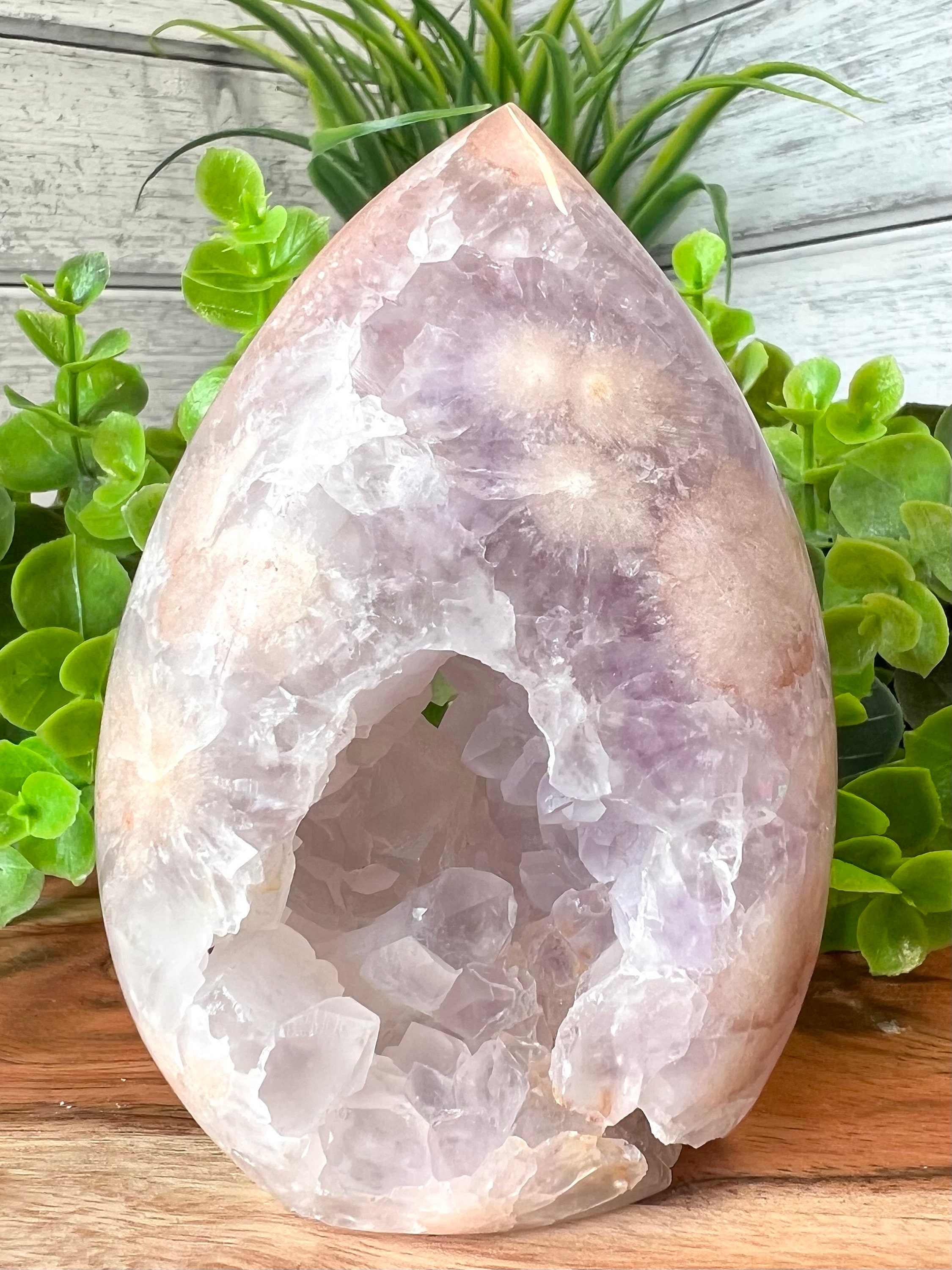 ETHEREAL Pink Amethyst Flower Agate Freeform W/ Gorgeous Frosty