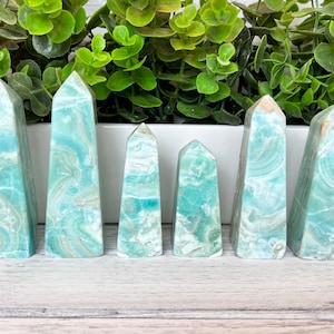 Blue Aragonite - Smithsonite - Hemimorphite Towers