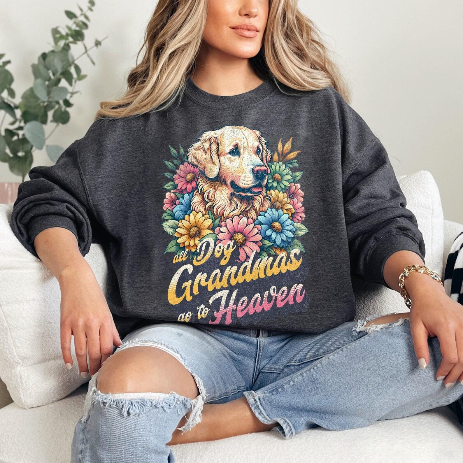 Floral Golden Retriever Grandma Sweatshirt for Retriever Grandmoms, New ...