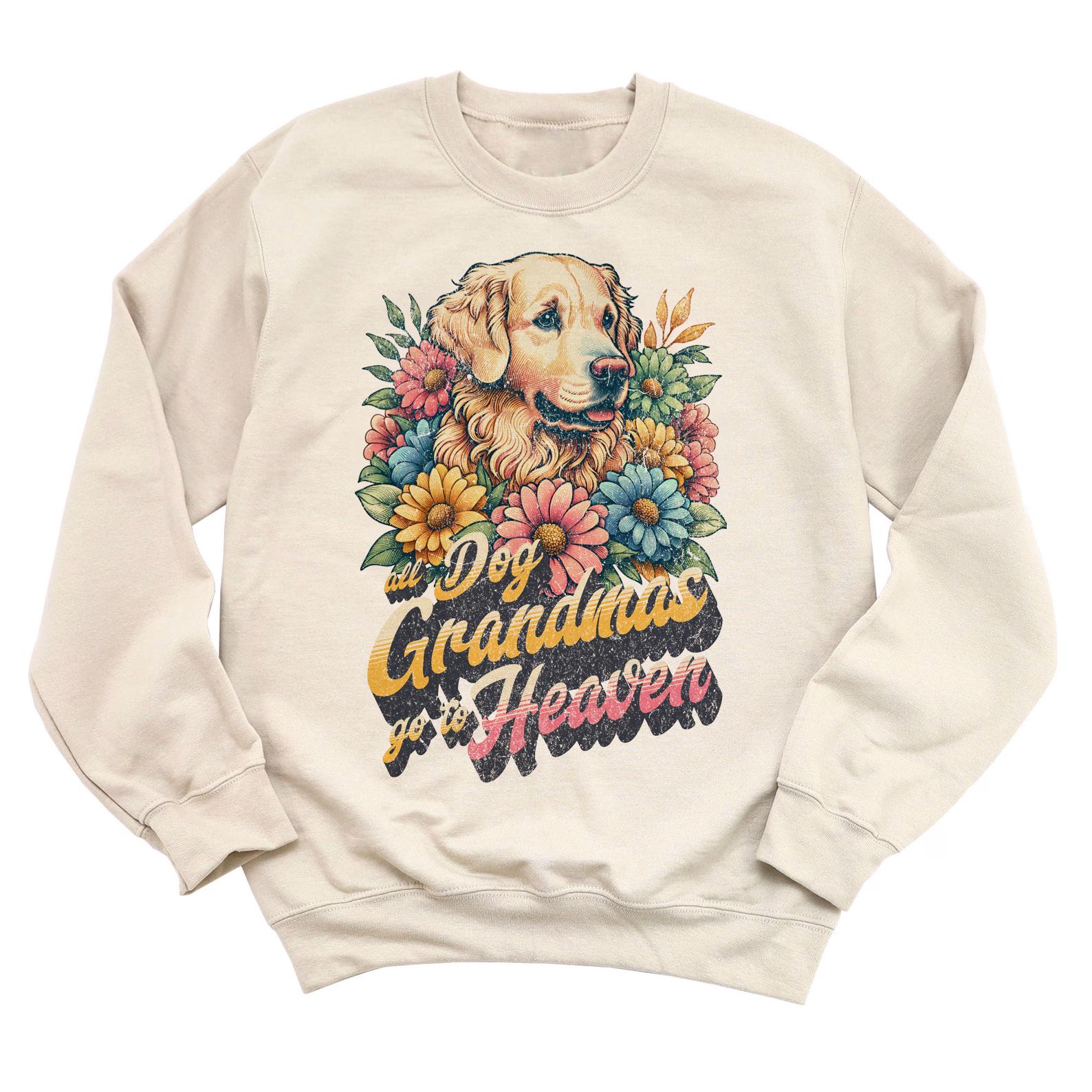 Floral Golden Retriever Grandma Sweatshirt for Retriever Grandmoms, New ...