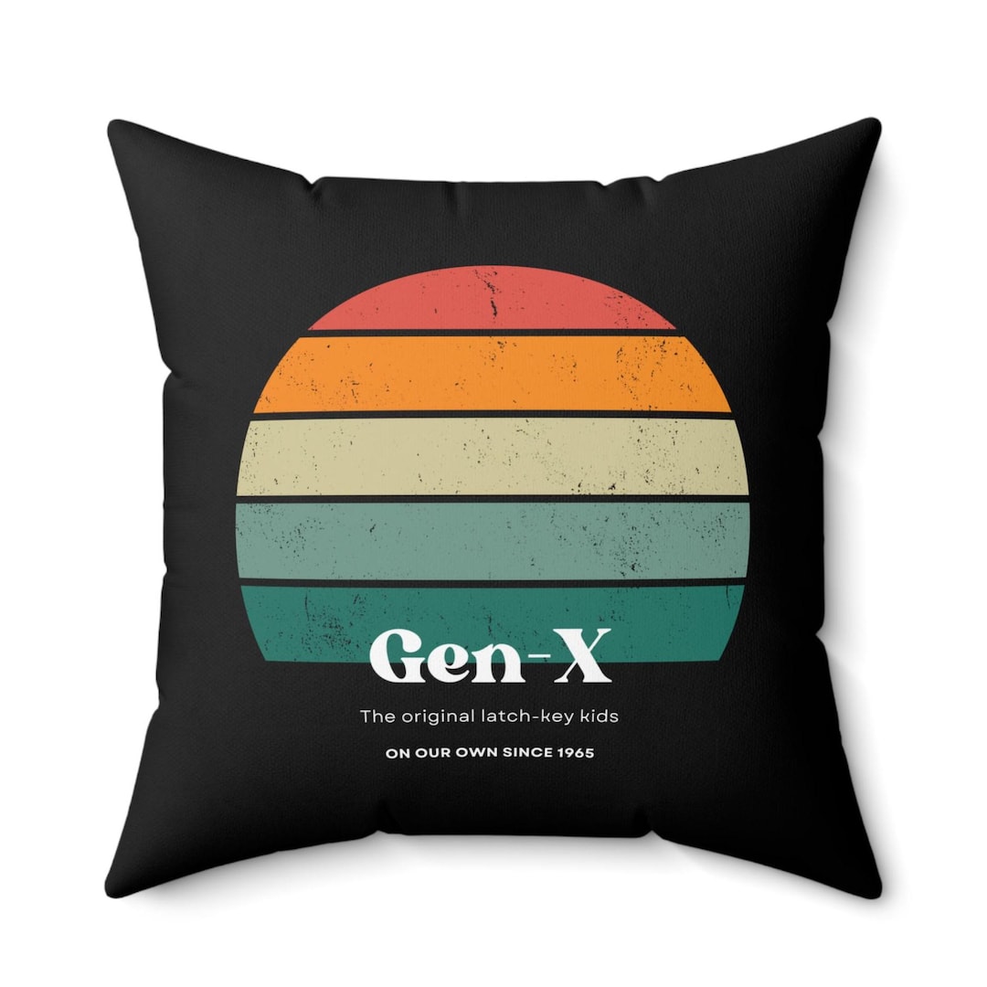 Gen X Pillow, Funny Generation X Home Decor, Generation X Decorations