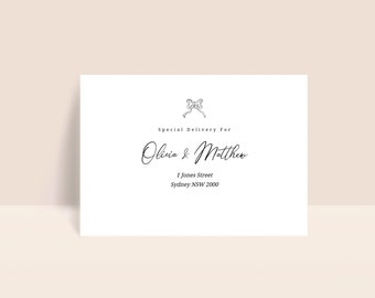 Envelope Address Template | Bow Design | Printable | LIV Design