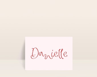 Handwritten Font Place Cards Template | Name Cards | Instant Download | Printable | DANI Design