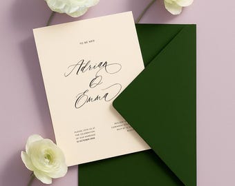 Wedding Invitation Template | DIY Printable | Fleur Design