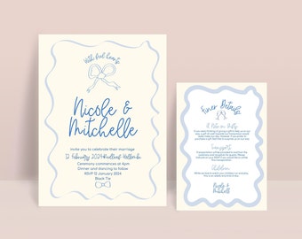 Wedding Invitation Set Template | Modern Invitation | Instant Download | Template | Printable Invite | RICH Design