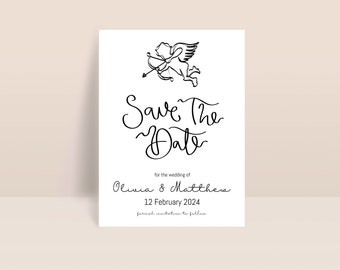 Save The Date Template | Handlettered Invitation | Instant Download | Template | Printable Invite | LIV Design