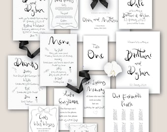 Wedding Stationery and Signage Template Bundle | Instant Download | Template | Printable | BRITT Design