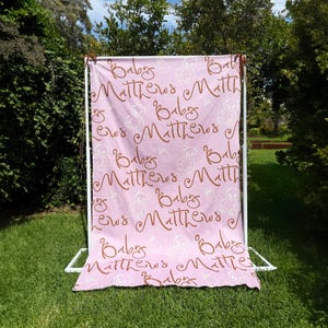 Fabric Banner | Linen Sign | Printed Fabric Wedding Sign | Baby Shower Sign