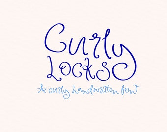 Curly Locks Handwritten Font | Curly Font | Modern Calligraphy | Dancing Font