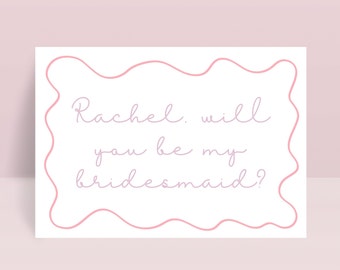 Bridesmaid Proposal Cards | Pink Cards | Instant Download | Template | Printable | CHLO Design