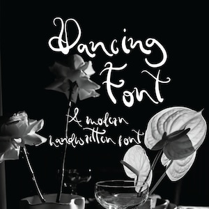 Handgeschreven lettertype | Gekruld lettertype | Moderne kalligrafie | Lettertype Dansen