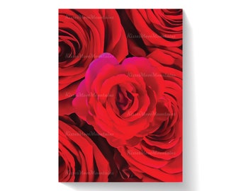 Valentines Day Red Rose Digital Download - Perfect Gift for Your Loved One