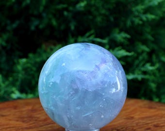 Blue and Purple Fluorite Sphere