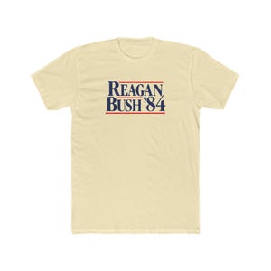 Reagan-Bush &#39;84 Campaign Logo T-Shirt - Vintage Presidential Race Tee - FREE Shipping