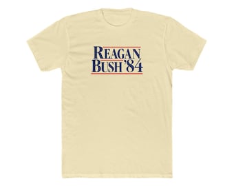 Reagan-Bush '84 Campaign Logo T-Shirt - Vintage Presidential Race Tee - FREE Shipping