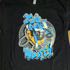Subwoofer Furry DJ Rave UV Black Light Glow Tee T-Shirt image 1