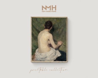 Study of Female Nude / Jozef Hanula / Vintage Oil Painting / Printable Artwork / Downloadable Print / Digital Download / #012