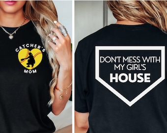 Softball Mom Shirt, Funny Softball Mom Tshirt, Mothers Day Gift, Softball Catchers Mom, Funny Softball Catcher's Mama, Funny Mothers Day