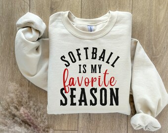 Favorite Season Is Softball Season Sweatshirt, BS Baseball Shirt, Funny Baseball Gift, Softball Mom Gift, Game Day, Sports Mama Sweatshirt