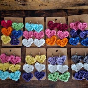 Handmade Crochet Pride Earrings | Dangly Earrings | Pride | Crochet Accessories | Colorful Earrings | Handmade Earrings | Pride Accessories