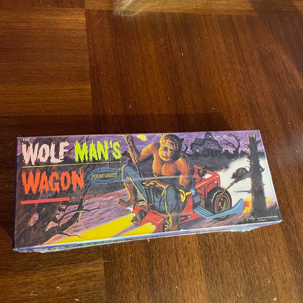 Wolfman’s Wagon assembly kit, sealed MIB - 1997 Polar Lights.