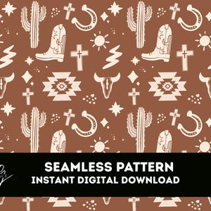 Christian Seamless File | Christian Western Pattern | Christian PNG | Faith Based Seamless