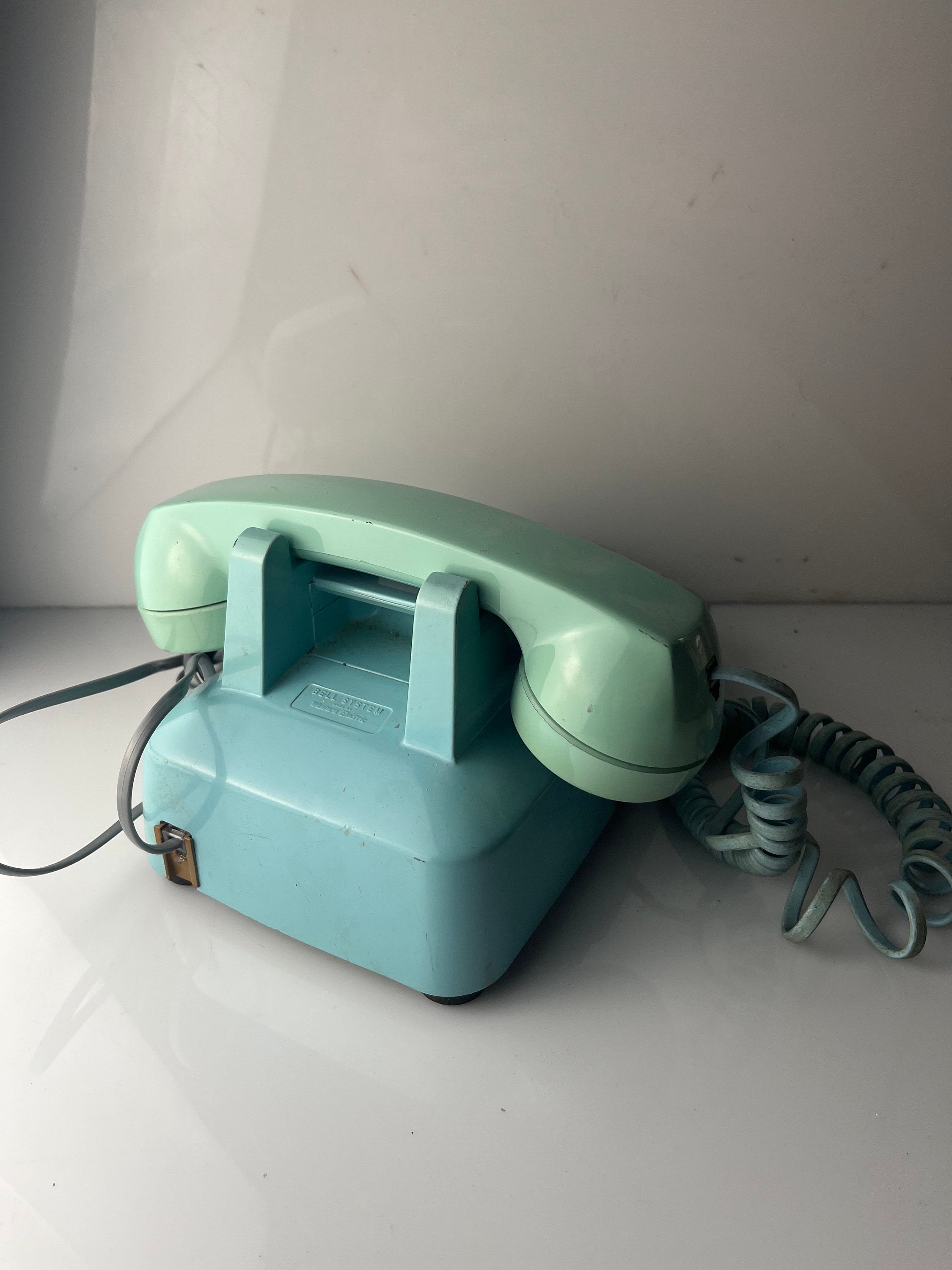 Vintage Retro Rotary Teal Blue Desk Phone Etsy