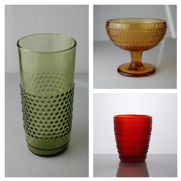 Hobnail Glasses Etsy
