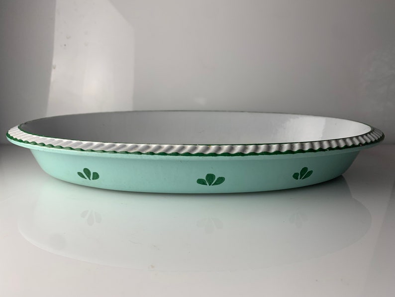 Vintage Dru Holland Seafoam Blue Baking Dish