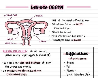 Intro to OBGYN Ultrasound Notes