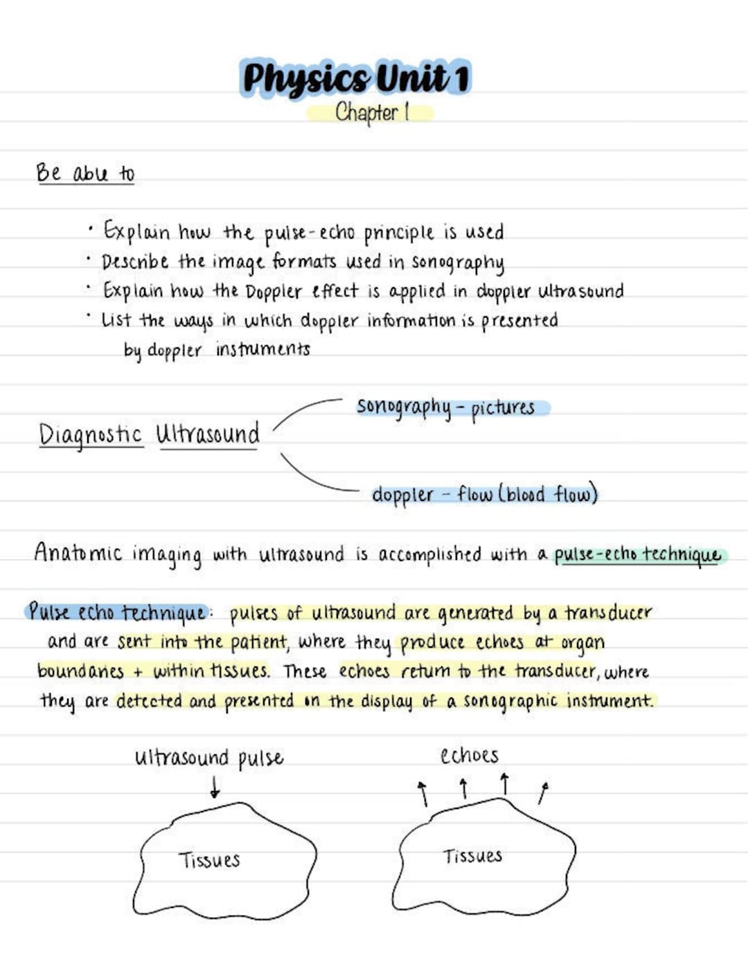 Ultrasound Physics Chapter 1 and 2 Study Bundle Etsy