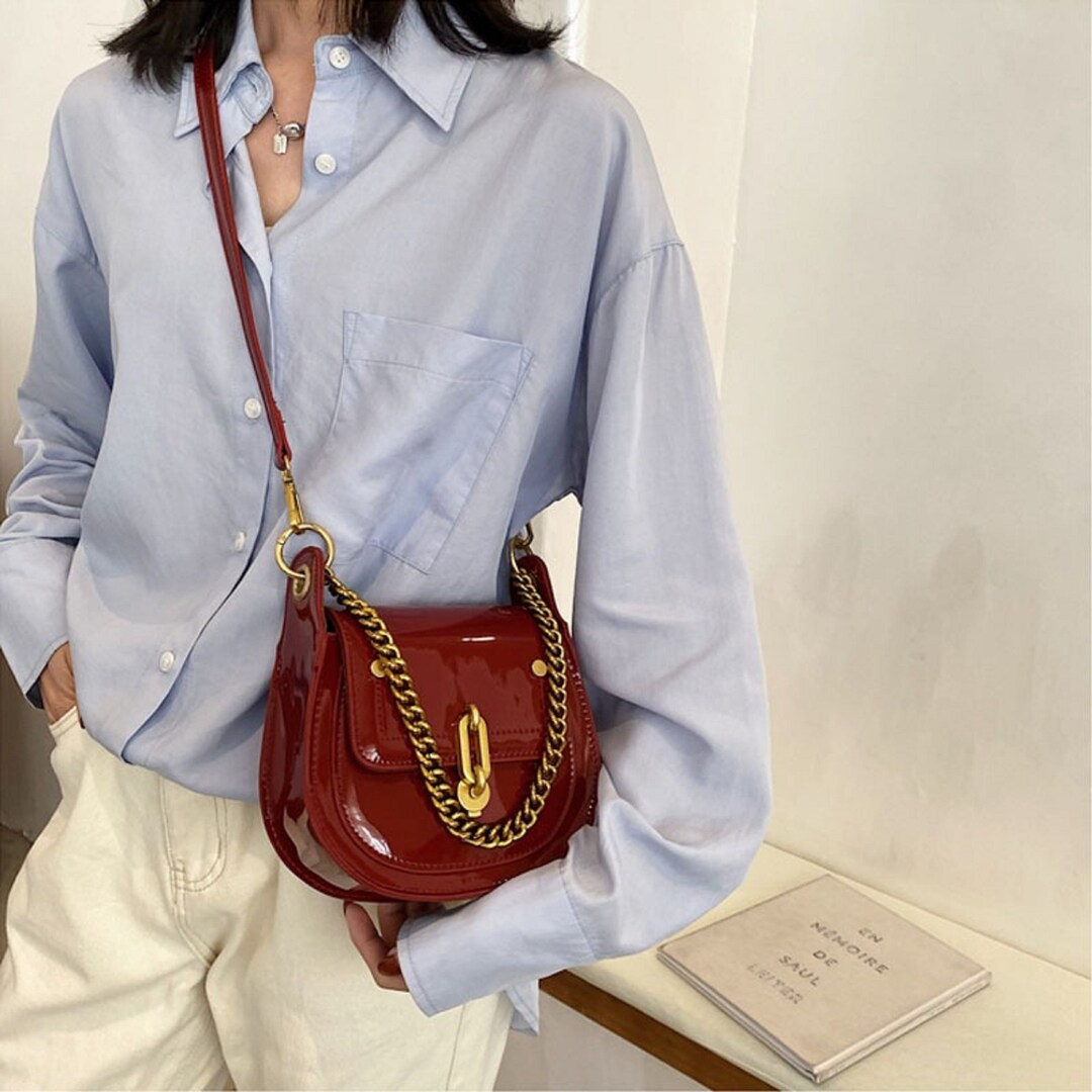 Women Leather Shoulder Bags Corduroy Patent Bags Aesthetic Etsy UK