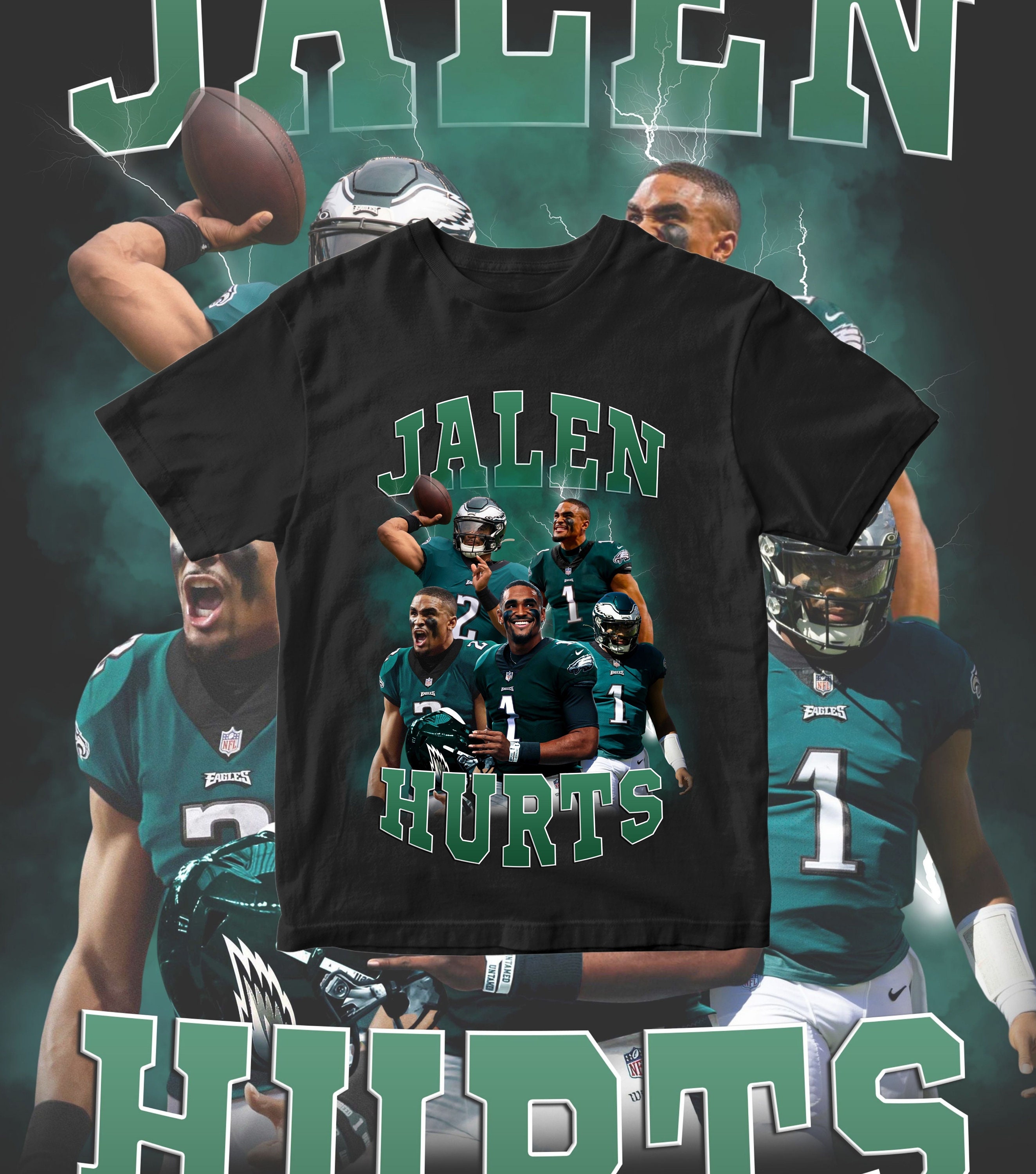 Jalen Hurts vintage 90s Bootleg T Shirt