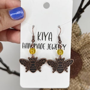 Bee Earrings - Bee Earrings Dangle - Bee Earrings For Women - Bee Earrings Gift - Honey Bee Earrings - Bee Earrings For Girlfriend
