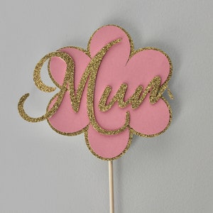 Personalised flower cake topper