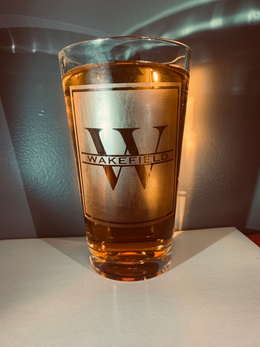 Custom Etched Bar Glass Etsy