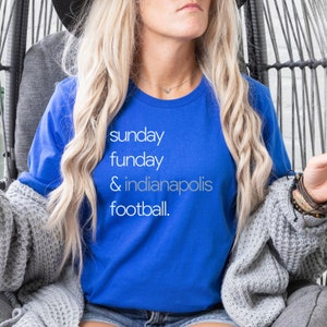 Indianapolis Colts Shirt for Women Colts Shirt Women Colts Apparel for Women Colts Sunday Funday Game Day Indianapolis Football Shirt