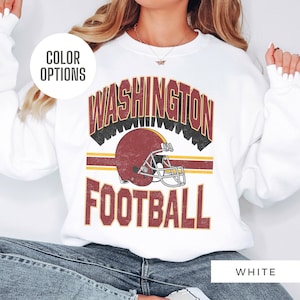 Washington Football Vintage Washington Commanders Crewneck Sweatshirt For Women 90&#39;s Style Commanders Football Sweatshirt Gift For Her