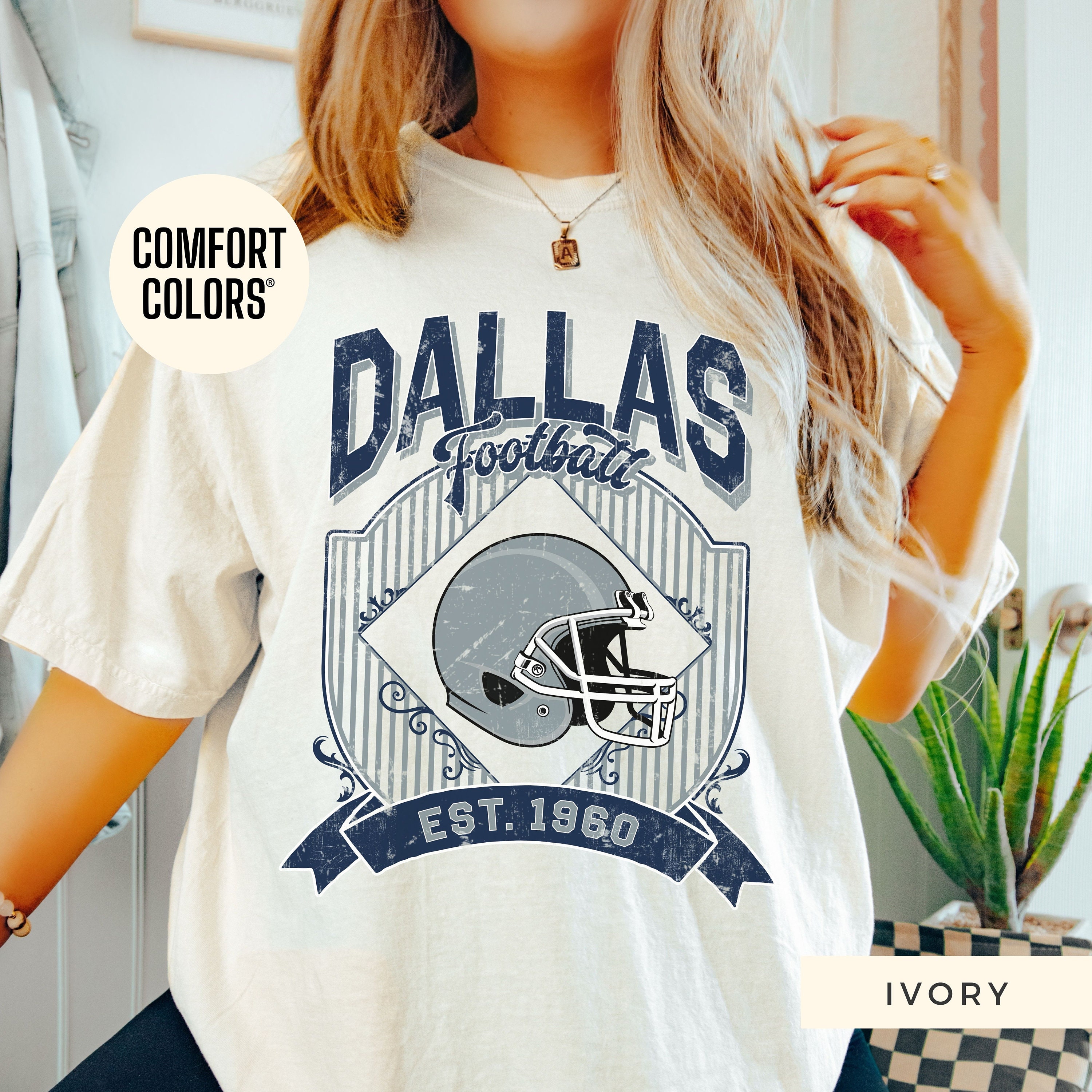 thumbnail image 2 of Dallas Love Distressed T-Shirt - Soft Tri-Blend Tee For Cowgirls And Cowboys 2 of 11